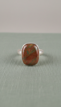Anillo cobre tierra con gema